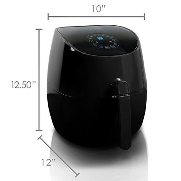 MegaChef 3.5 Quart Airfryer And Multicooker With 7 Pre-programmed Settings in Sleek Black