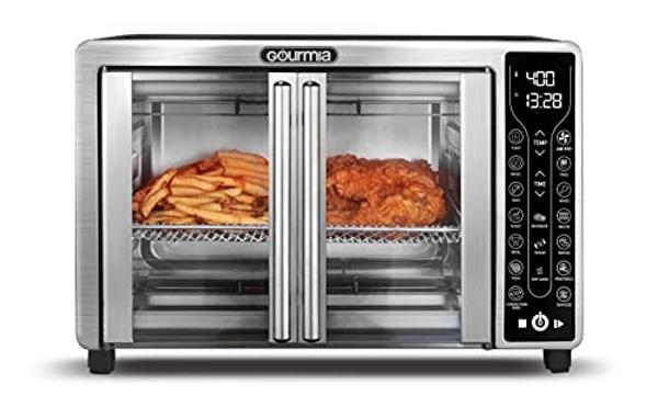 Gourmia GTF7655 17-in-1 Multi-function, Digital, French Door, Stainless Steel 6-Slice Air Fryer Oven