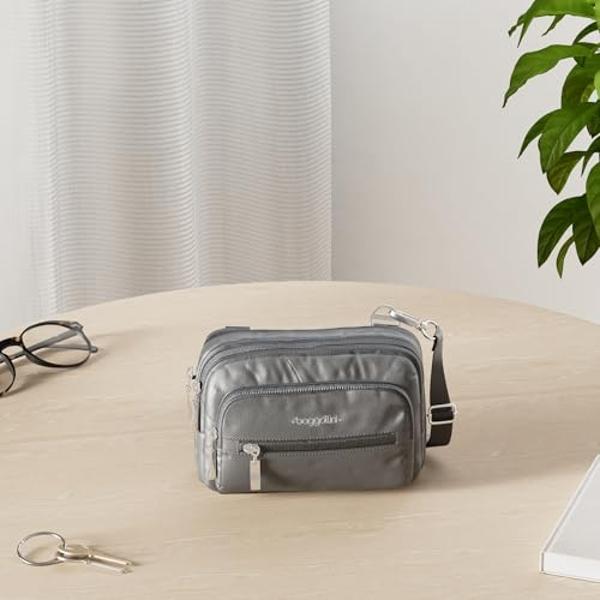 Bagenius Clear Purse Stadium Approved for Women, Transparent Clear Bag with Removable Straps for Work Festival Sporting Events and Concert - Grey