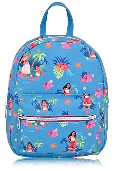 Disney Moana Backpack for Women, Men, Boys, Girls, Unisex | Cute PU Leather 10" Moana Mini Backpack Purse Shoulder Purse | Moana Bag and Moana Accessories