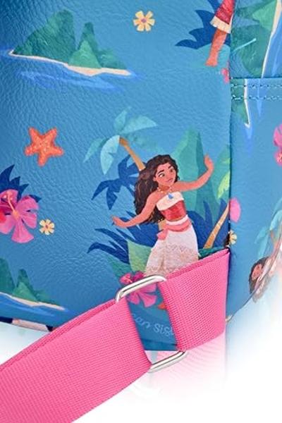 Disney Moana Backpack for Women, Men, Boys, Girls, Unisex | Cute PU Leather 10" Moana Mini Backpack Purse Shoulder Purse | Moana Bag and Moana Accessories