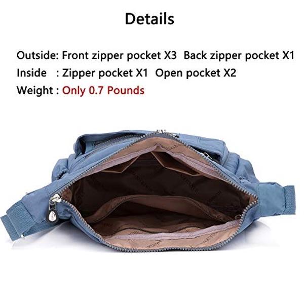 MINTEGRA Crossbody Bag for Women Nylon Waterproof Shoulder Purse Messenger Bag Lightweight Pocketbooks