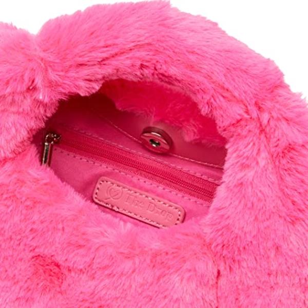 The Drop Women's Addison Soft Volume Top Handle Bag, Hot Pink Fur, One Size