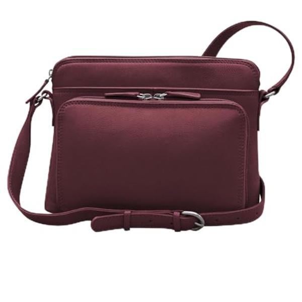 ili New York Genuine Leather Crossbody Bags for Women - Premium RFID Blocking Shoulder Bag Organizer with Adjustable Strap