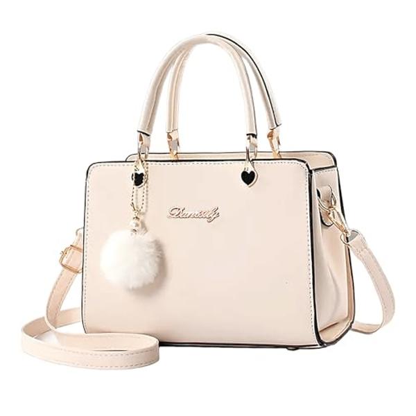 YOUNXSL Designer Small Handbags for Women with Top Carry Handle and Cute Bow Knot,Leather Purses and Over-Shoulder Strap