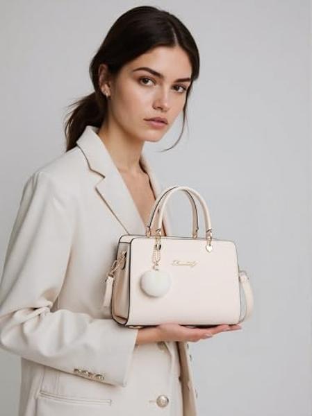 Danssily Purses Handbags for Women Ladies Fashion Crossbody bag Top Handle Satchel Shoulder Bags Totes (white)