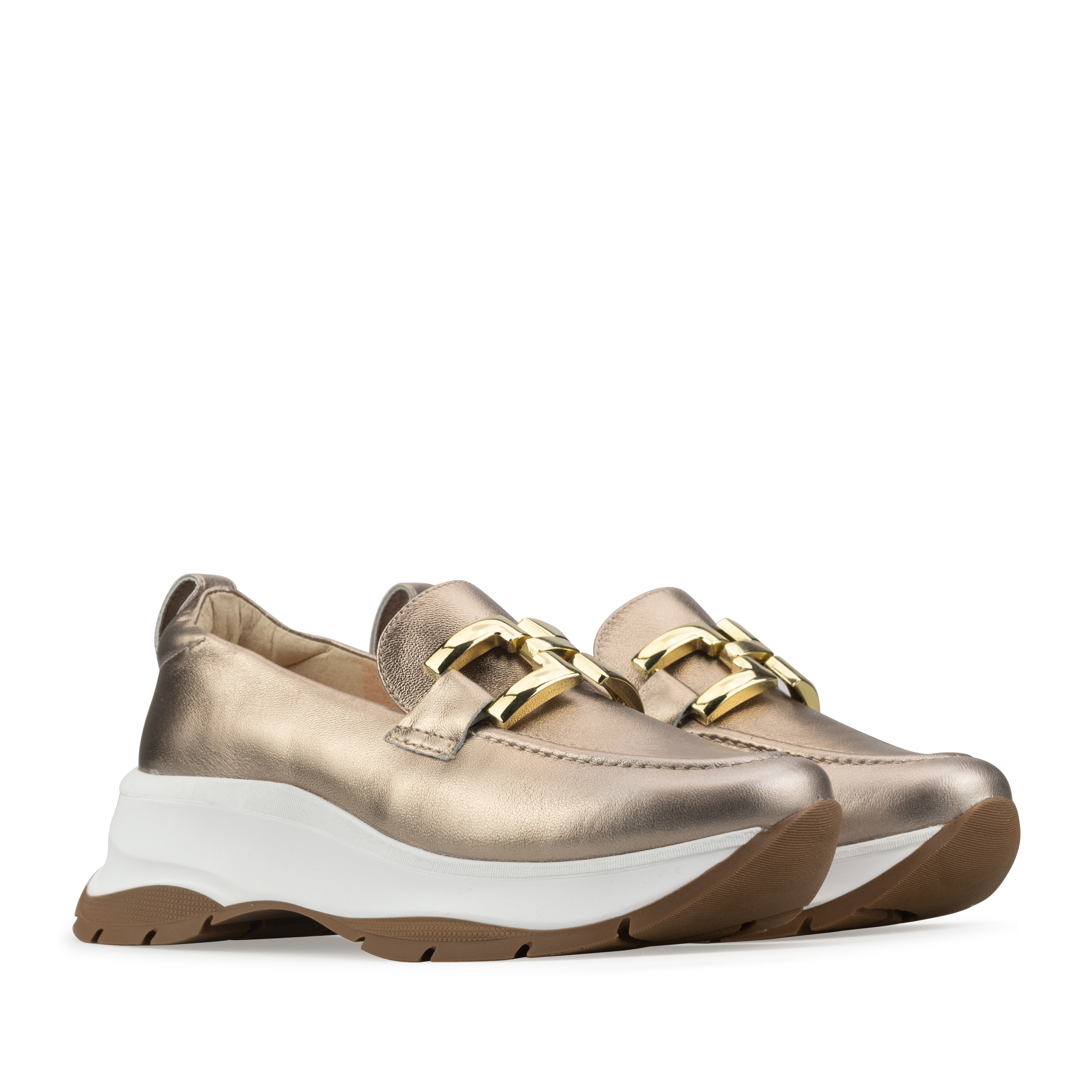 Tenis De Piel Oro Rosado Davenia Elegantes Para Dama Mod. Luna