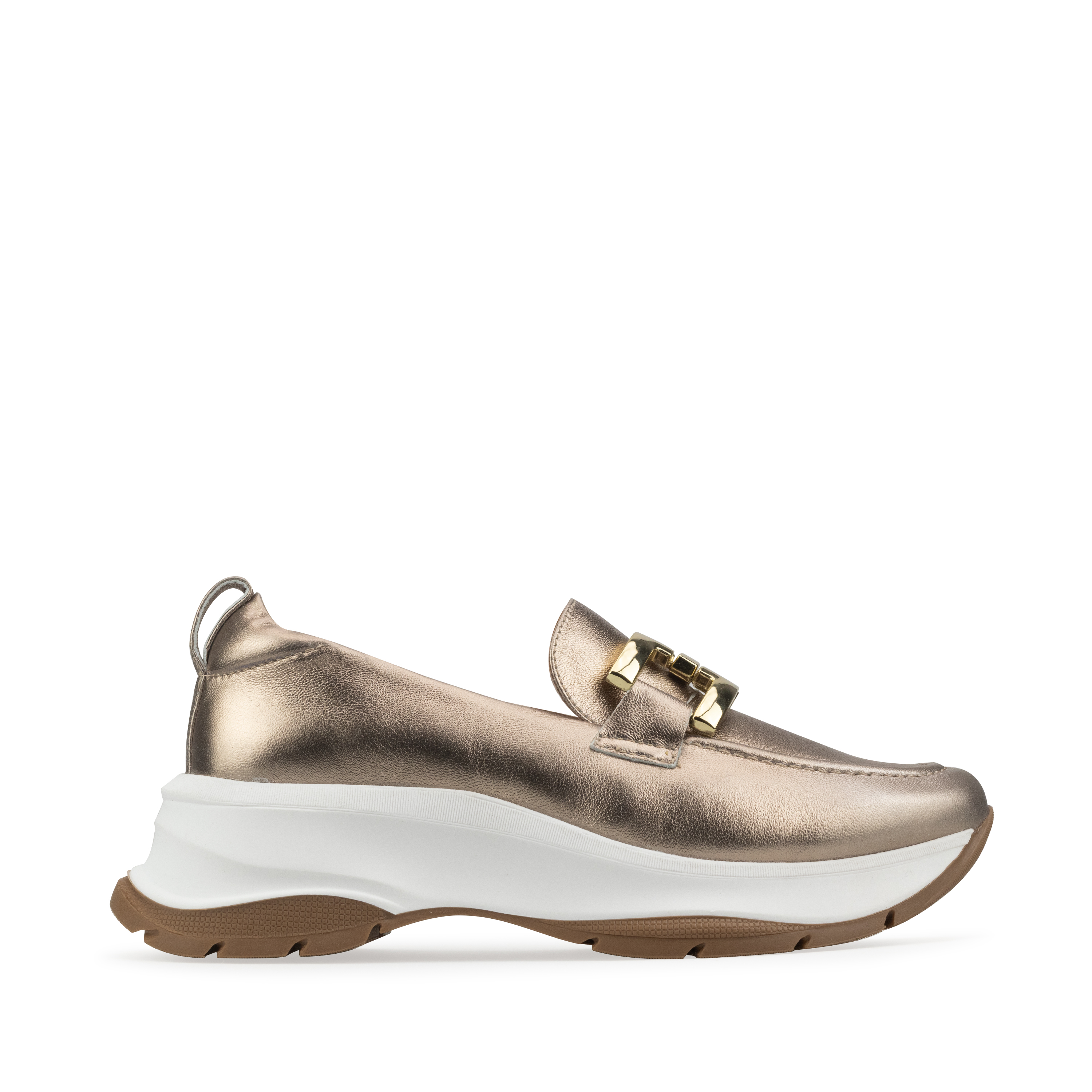Tenis De Piel Oro Rosado Davenia Elegantes Para Dama Mod. Luna