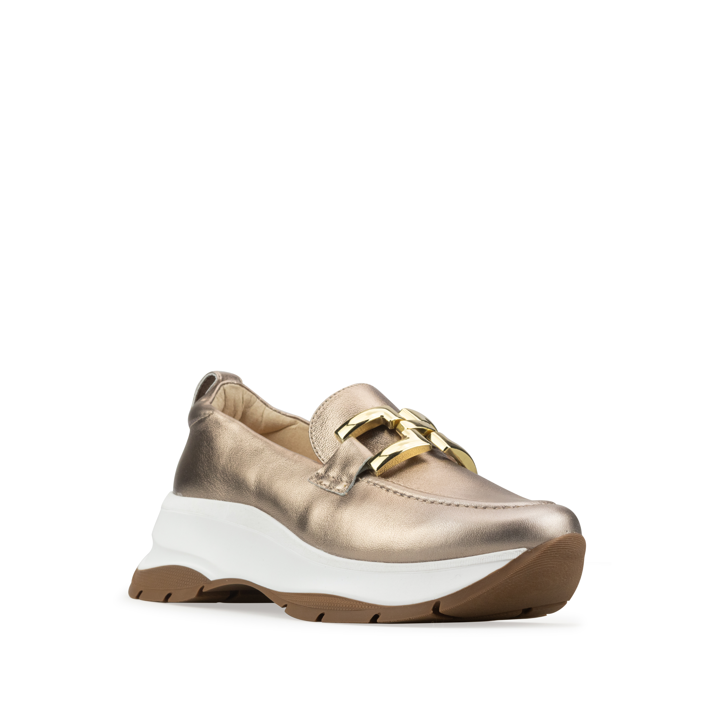Tenis De Piel Oro Rosado Davenia Elegantes Para Dama Mod. Luna