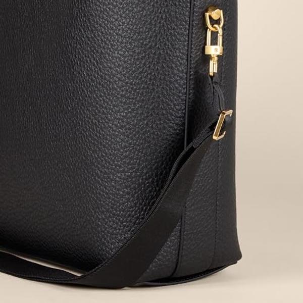 Amazon Essentials Women's Soft Tote Bag, Black, One Size