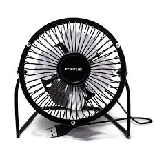 VENTILADOR TAURUS MINIFAN 4 PUL ESCRITORIO 1 VEL 2.5W/5V USB METAL NEGRO