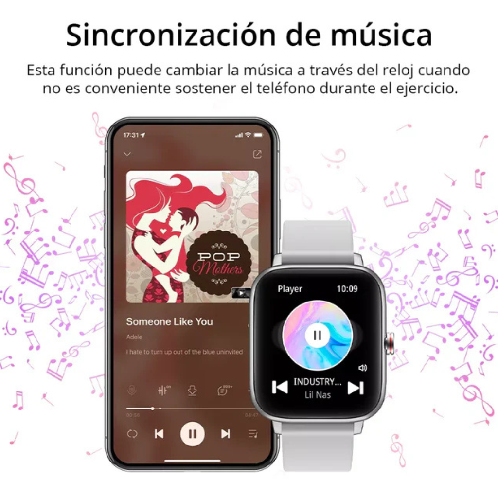Smartwatch Colmi P8 Max Plateado – Reloj Inteligente Unisex con Llamadas, Salud y Estilo Deportivo