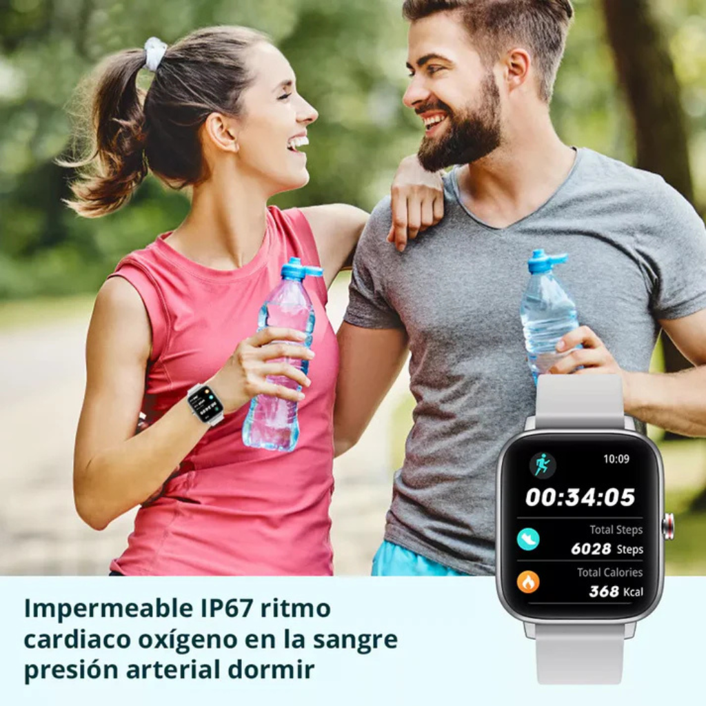 Smartwatch Colmi P8 Max Plateado – Reloj Inteligente Unisex con Llamadas, Salud y Estilo Deportivo