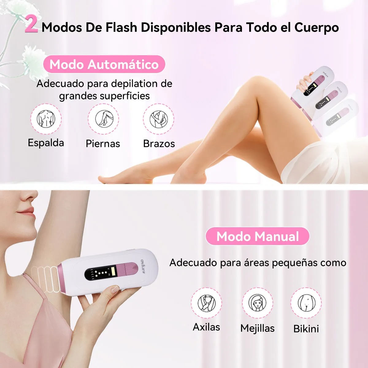 Superflash Láser Depiladora Ipl Pulsada Permanente Para Cuerpo Y Cara Rosa Maquina Depiladora Laser Profesional Maquina Depilacion Definitiva Soprano Aparato Depilacion laser Ipl 127V