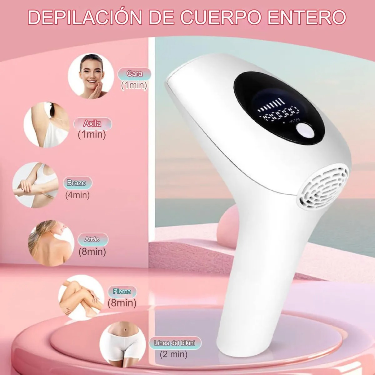 Babeefly Depiladora Permanente Láser 999,999 Flashes Facial Y Corpora Sin Dolor Depiladora Profesional Permanente De Ipl 110v/220v Blanco Depiladora Láser Permanente De Luz Pulsada Lpl Sin Dolor