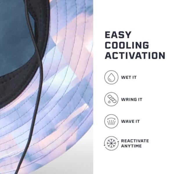 MISSION Cooling UPF Bucket Hat - Unisex Sun Hat for Hiking, Golfing & Fishing - Sweat & Water Activated Technology, Sonic Halo Bering Sea
