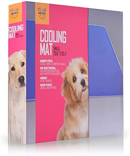 Arf Pets Dog Cooling Mat 27” x 43” Pad for Kennels, Crates and Beds, Non-Toxic, Durable Solid Self Cooling Gel Material. No Refrigeration or Electricity Needed