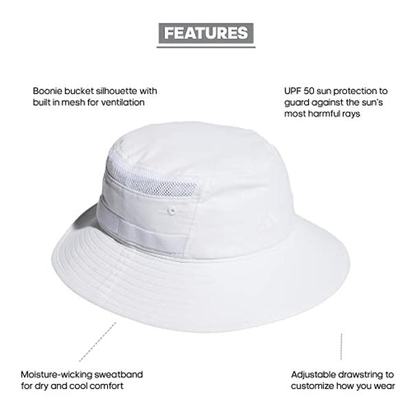 adidas Men's Victory 3 Bucket Hat, White, Small-Medium