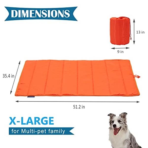 Rywell Dog Cooling Mat 2.0,44 * 32 Thicken Cooling Mat for Extra Large Dog, Internal Waterproof& Endothermic Color Changing Arc-Chill Cool Fiber(QMAX>0.5) for Pet in Summer, Washab