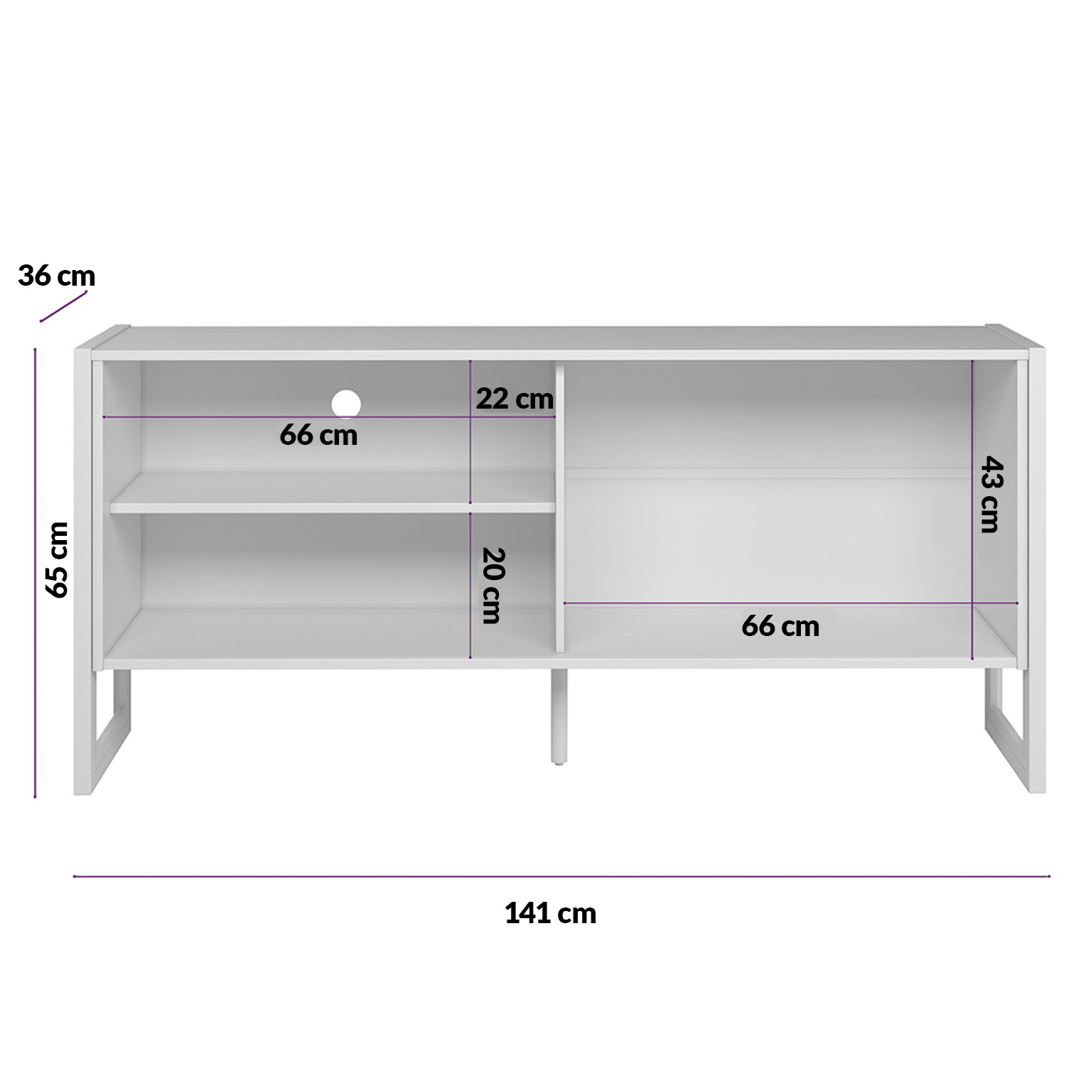 Mesa para TV hasta 55" Gold Bossa