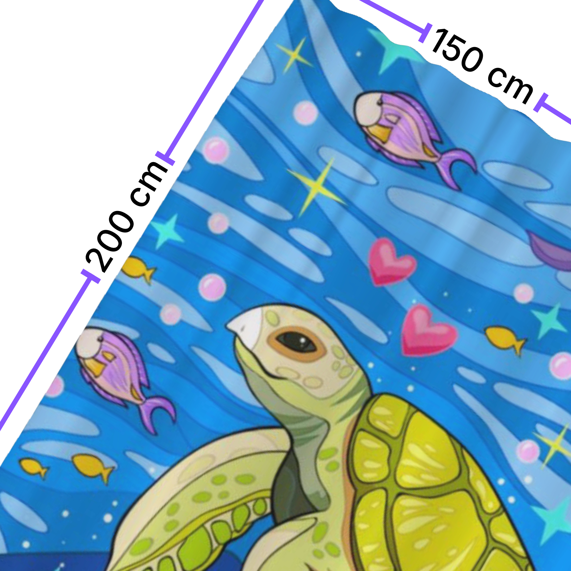 Cortina de Baño Impermeable Grande con Diseño de Tortugas Marinas para Regadera