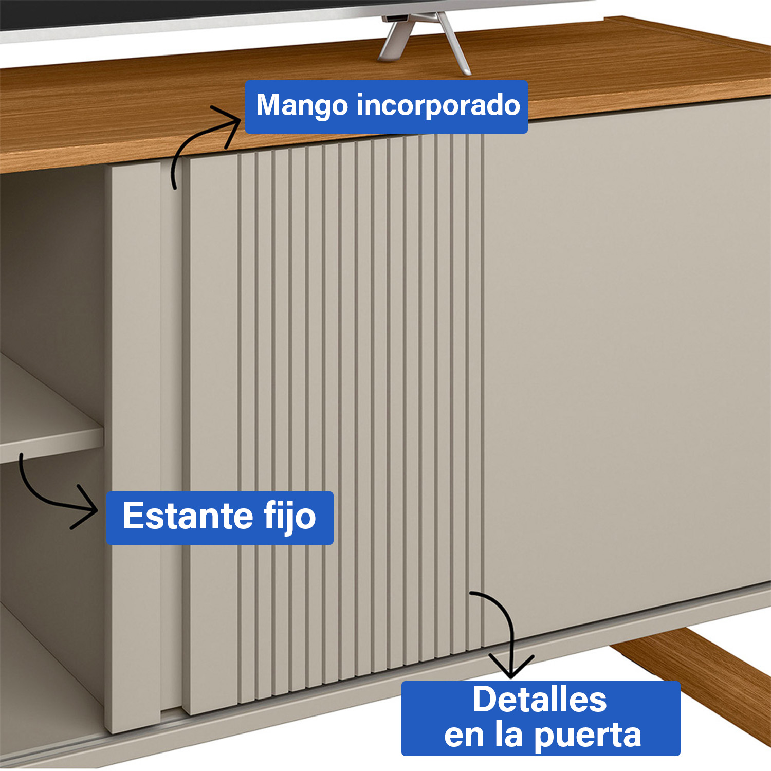 Mesa para TV hasta 55" Gold Bossa
