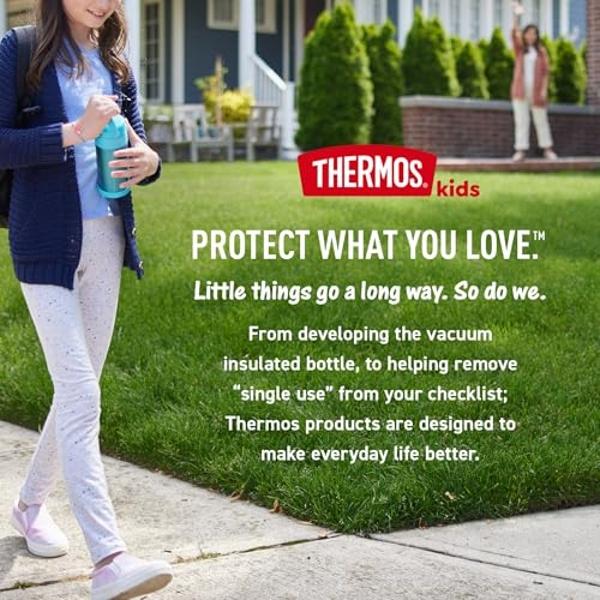 THERMOS FUNTAINER Water Bottle with Straw - 12 Ounce - Kids Stainless Steel Vacuum Insulated Water Bottle with Lid, Encanto