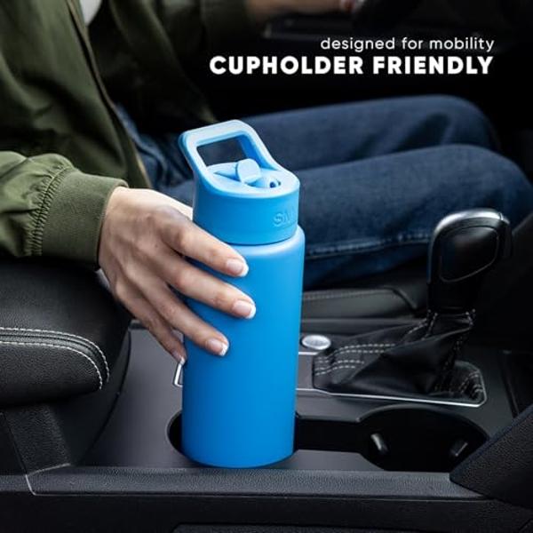 Simple Modern Water Bottle with Straw Lid | Vacuum Insulated Stainless Steel Metal Thermos | Reusable Leak Proof BPA-Free Flask for Sports Gym | Summit Collection | 30oz, Deep Ocea