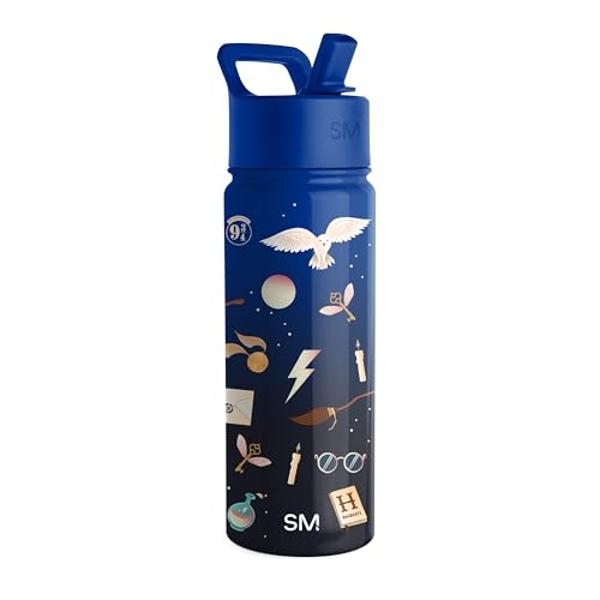 Simple Modern Kids Summit Water Bottle with Straw Lid | Harry Potter 18oz Stainless Steel Cup Insulated Tumbler for Girls, Boys, School | Magical Mashup