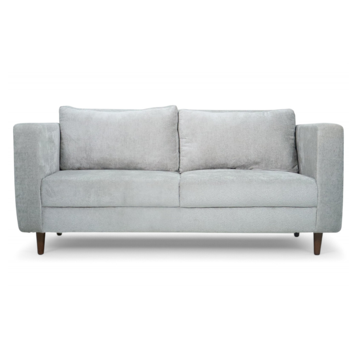 Sofá Sillón Love Seat 2 Plazas Comodo Moderno En Textil Color Zinc