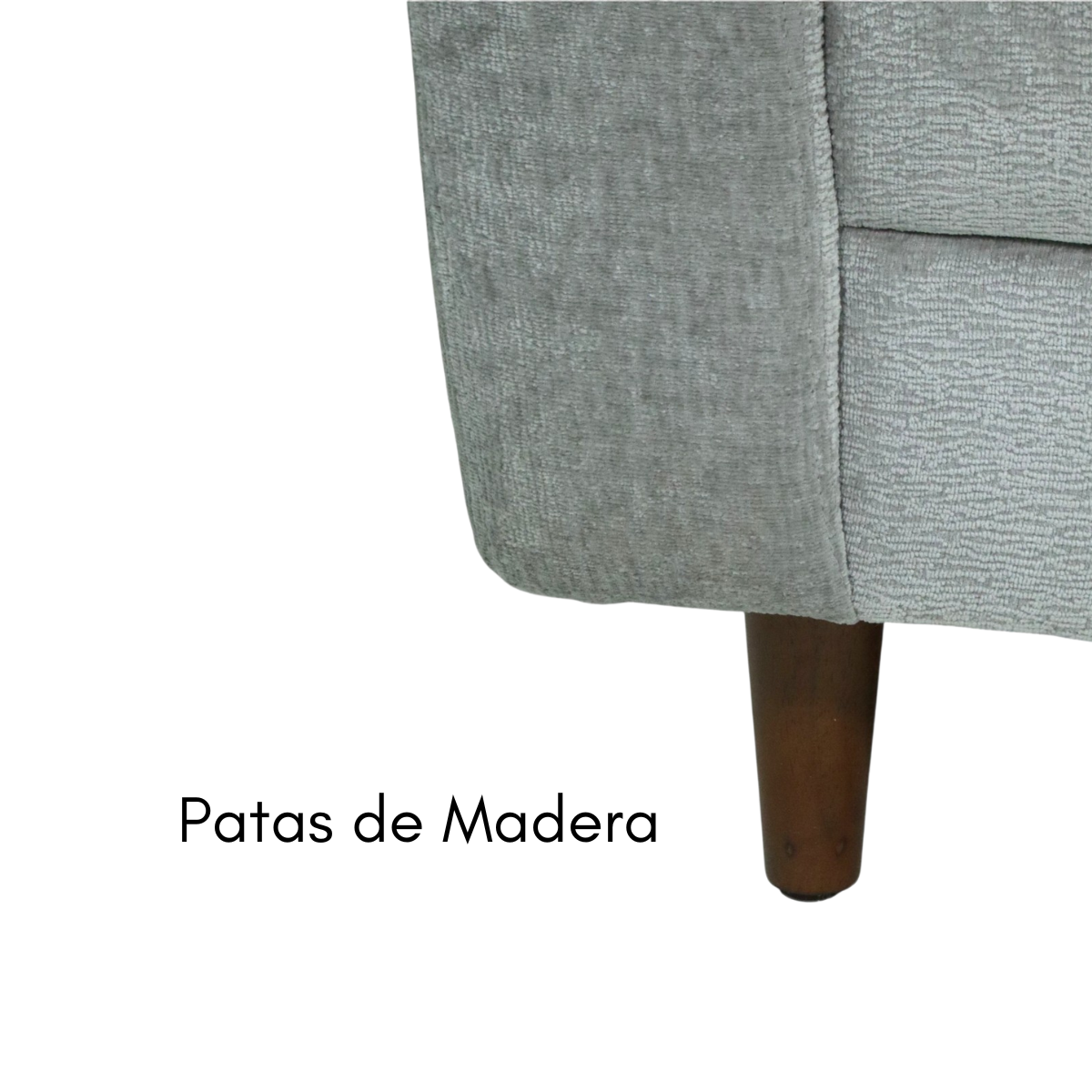Sofá Sillón Love Seat 2 Plazas Comodo Moderno En Textil Color Zinc
