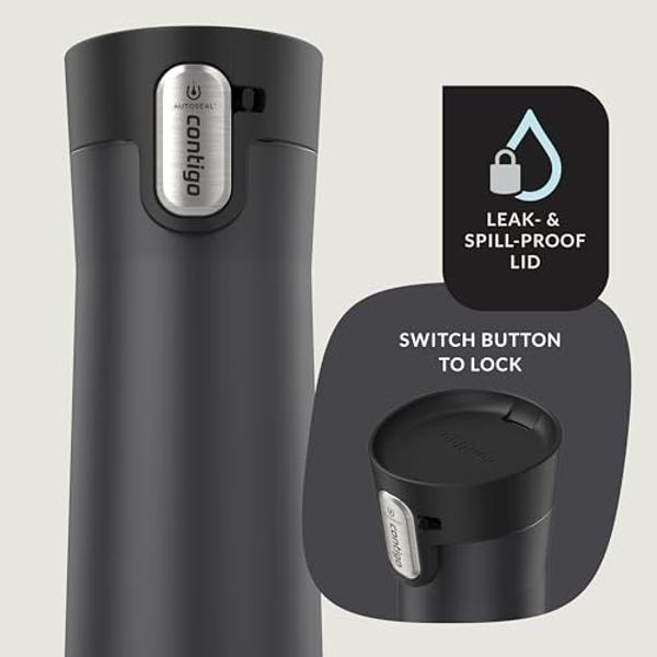 Contigo West Loop 3.0 Thermalock Insulated Travel Mug, 24oz, Matte Black