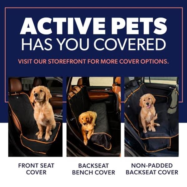 Dog Car Seat Cover, 600D Heavy Durable Dog Seat Cover for Back Seat, 100% Waterproof Scratch Proof Nonslip Dog Hammock for Car with Side Flap, Pet Back Seat Covers for Cars with Se