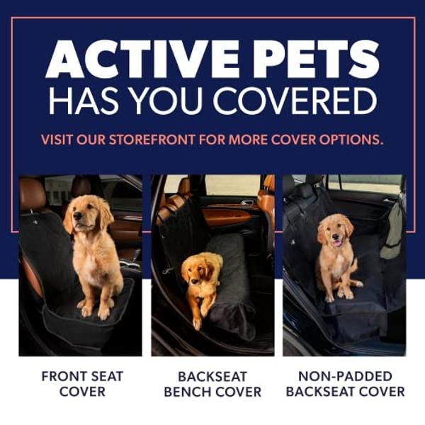 Active Pets Dog Car Seat Cover for Back Seat. Car Seat Protector Dog Hammock for Car - Waterproof Pet Back Seat Cover for Trucks, Sedans & SUVs - Use with Chom Chom Roller Pet Hair