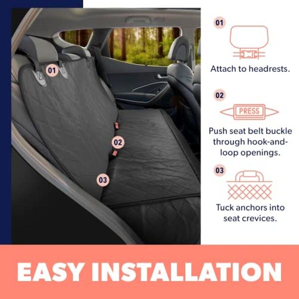 Active Pets Dog Car Seat Cover for Back Seat. Car Seat Protector Dog Hammock for Car - Waterproof Pet Back Seat Cover for Trucks, Sedans & SUVs - Use with Chom Chom Roller Pet Hair