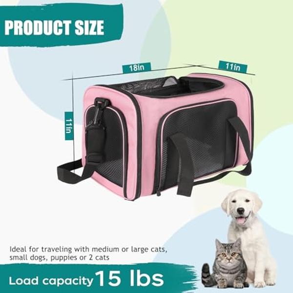 Top tasta Dog Cat Carrier Pet Carriers for Small Medium Large Cats Dogs Carrier Soft Sided Small Puppy Dog Carrier Portable Foldable Airline Approved Dog Cat Travel Carrier Grey Me