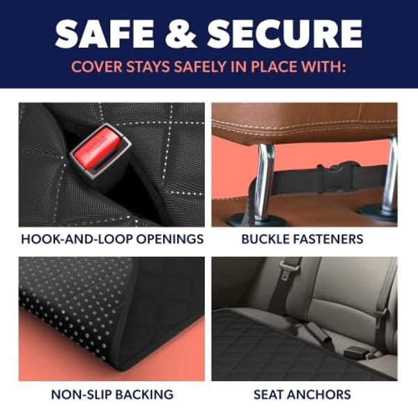 Active Pets Dog Car Seat Cover for Back Seat. Car Seat Protector Dog Hammock for Car - Waterproof Pet Back Seat Cover for Trucks, Sedans & SUVs - Use with Chom Chom Roller Pet Hair