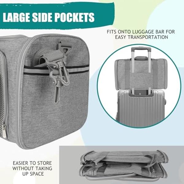 Top tasta Dog Cat Carrier Pet Carriers for Small Medium Large Cats Dogs Carrier Soft Sided Small Puppy Dog Carrier Portable Foldable Airline Approved Dog Cat Travel Carrier Grey Me