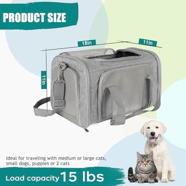 Top tasta Dog Cat Carrier Pet Carriers for Small Medium Large Cats Dogs Carrier Soft Sided Small Puppy Dog Carrier Portable Foldable Airline Approved Dog Cat Travel Carrier Grey Me