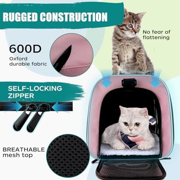 Top tasta Dog Cat Carrier Pet Carriers for Small Medium Large Cats Dogs Carrier Soft Sided Small Puppy Dog Carrier Portable Foldable Airline Approved Dog Cat Travel Carrier Grey Me