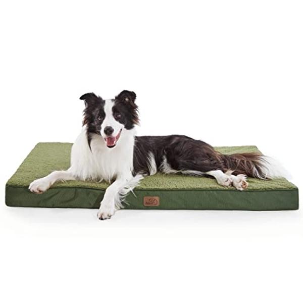 Bedsure Dog Bed for Medium Dogs - Orthopedic Waterproof Puppy Beds with Removable Washable Cover, Egg Crate Foam Pet Mat, Suitable for Pet Up to 35 lbs