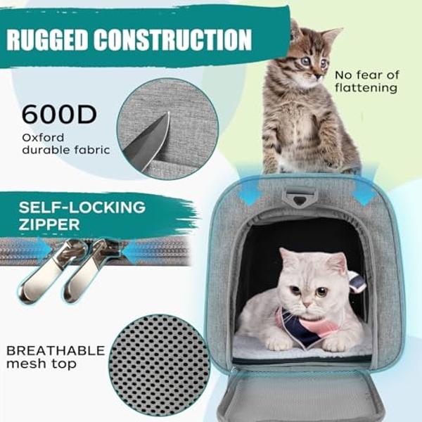 Top tasta Dog Cat Carrier Pet Carriers for Small Medium Large Cats Dogs Carrier Soft Sided Small Puppy Dog Carrier Portable Foldable Airline Approved Dog Cat Travel Carrier Grey Me