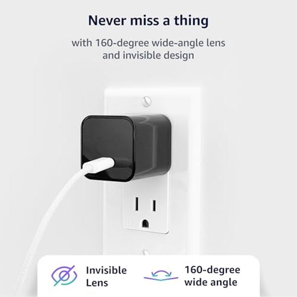 ALPHA TECH WiFi Smart Camera Charger - Remote View - 2.4G/5G WiFi - Premium HD 1080P - Best Mini Camera for Pets Nanny - Real Time Monitoring - Wide-Angle 160° - iOS Android