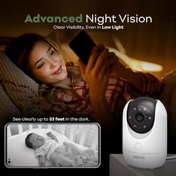 Amcrest 1080P WiFi Camera Indoor, Nanny Cam, Dog Camera, Sound & Baby Monitor, Human & Pet Detection, Motion-Tracking, w/ 2-Way Audio, Phone App, Pan/Tilt Wireless IP Camera, Night