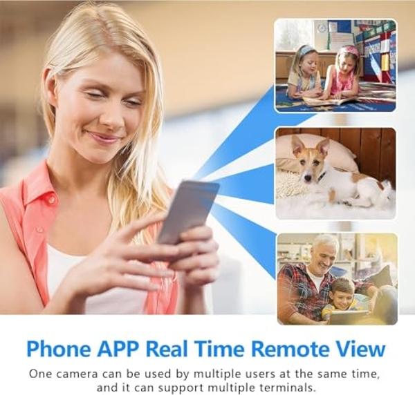 Wireless WIFI Home Security Camera Body Indoor Outdoor Security Cam Room Cameras 1080P HD With Night Vision, Motion Detection Phone Application built-in battery Cat Dog Camera For 