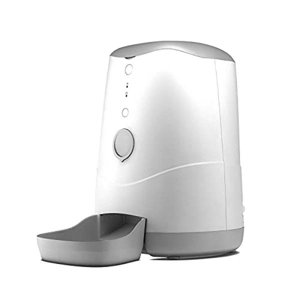 Pet Genius Smart Pet Feeder for Cats and Dogs, Automatic Cat and Dog Feeder with Camera andPortion Control, WiFi Auto Pet Food Dispenser with Phone App and Battery Back Up System