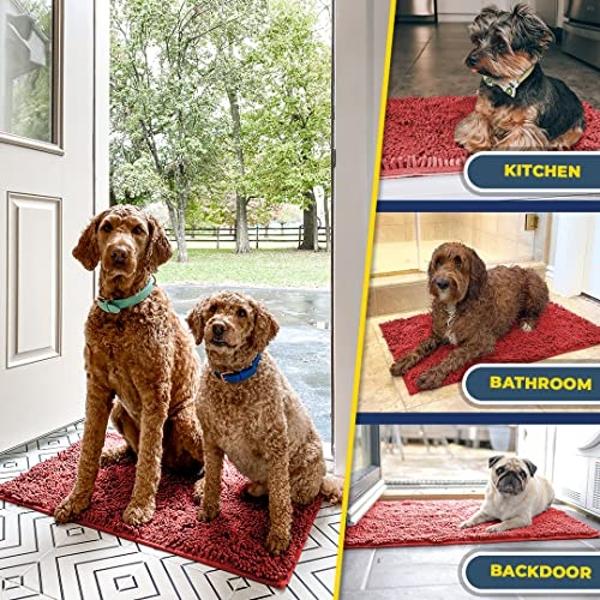 Muddy Mat® Shown on TV – Super Absorbent Microfiber Dog Door Mat for Muddy Paws, Non-Slip Washable Pet Rug, Quick Dry Chenille Entryway Carpet, Machine Washable Indoor Outdoor mat,
