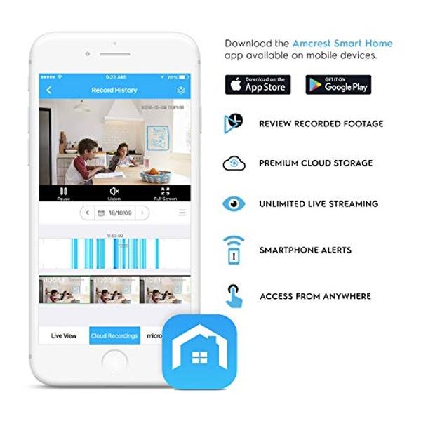 Amcrest 1080P WiFi Camera Indoor, Nanny Cam, Dog Camera, Sound & Baby Monitor, Human & Pet Detection, Motion-Tracking, w/ 2-Way Audio, Phone App, Pan/Tilt Wireless IP Camera, Night