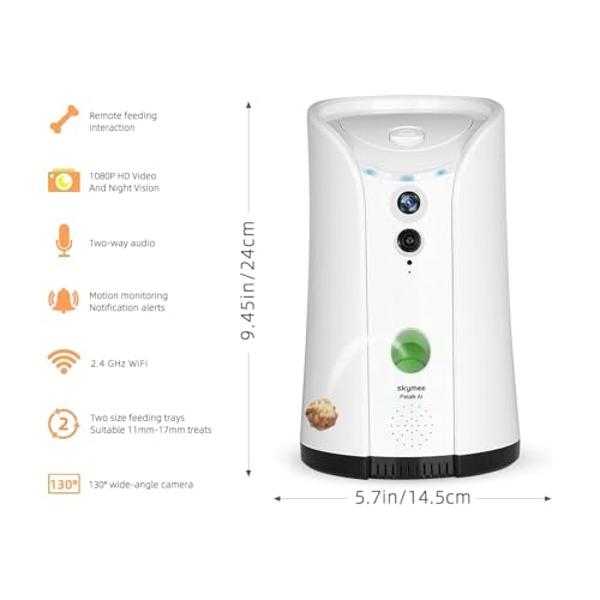 Furbo Dog Camera: Treat Tossing, Full HD Wifi Pet Camera and 2-Way Audio, Designed for Dogs, Compatible with Alexa (As Seen On Ellen)
