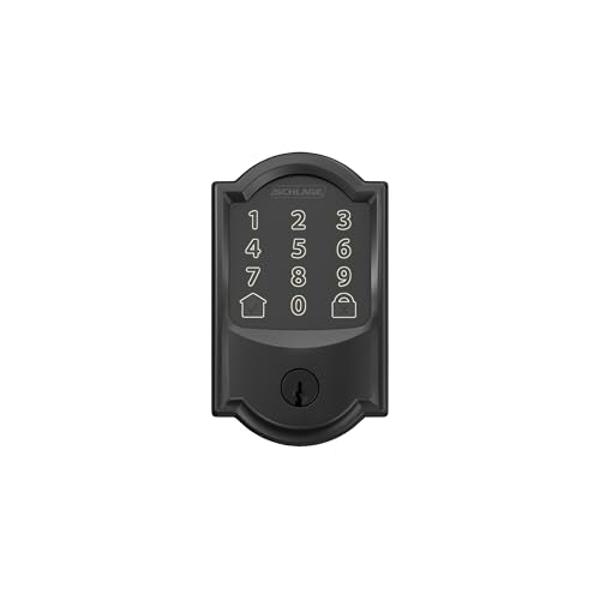 Schlage Encode Smart WiFi Deadbolt Lock for Front Door - Keyless Entry with App or Touchscreen - Works with Alexa, Apple HomeKit, Hey Google, & Airbnb - Create Codes for Guests - M